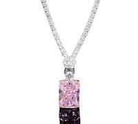 GGYTMQL 925 solid silver 12 * 16mm topaz amethyst chain pendant necklace for women wedding