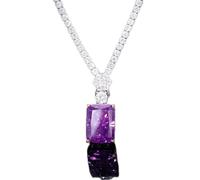GGYTMQL 925 solid silver 12 * 16mm topaz amethyst chain pendant necklace for women wedding