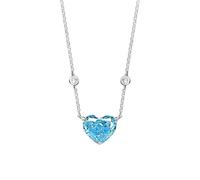 GGYTMQL 925 Sterling Silver 10 * 12mm Emerald high Carbon Diamond ice Flower Cut Pendant Necklace for Women Jewelry