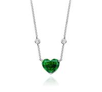 GGYTMQL 925 sterling silver 10 * 12mm heart high carbon diamond 43cm pendant necklace for women party fine jewelry s