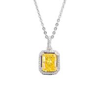 GGYTMQL 925 sterling silver 8 * 10mm amethyst topaz pendant necklace for women wedding jewelry
