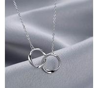 GGYTMQL 925 Sterling Silver Irregular Circle Necklace Female Clavicle Chain Necklace Jewelry