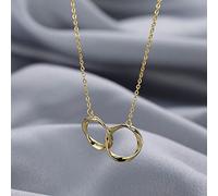 GGYTMQL 925 Sterling Silver Irregular Circle Necklace Female Clavicle Chain Necklace Jewelry