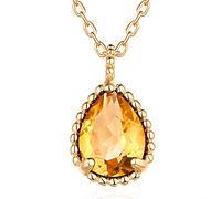 GGYTMQL 925 sterling silver necklace for women water drop 100% natural garnet agate citrine wedding fine jewelry