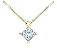 GGYTMQL 925 sterling silver princess square moissanite necklace women d color vvs moissanite necklace