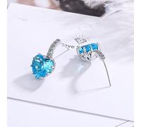 GGYTMQL 925 Sterling Silver Small Heart Earrings For Women Crystal Earings