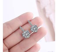 GGYTMQL 925 Sterling Silver Small Heart Earrings For Women Crystal Earings