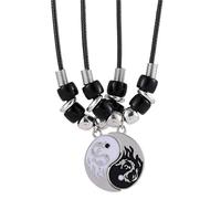 GGYTMQL 925 Sterling Silver Yin Yang Necklace for Men and Women, Yin and Yang Taichi Pendant Necklace, Adjustable Pendant Choker, Yin and Yang Necklaces, Yin Yang Necklace for Men, Yin