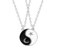 GGYTMQL 925 Sterling Silver Yin Yang Necklace for Women Men Yin Yang Taichi Pendant Necklace Adjustable Pendant Yin Yang Necklaces Yin Yang Necklace for Men Yin Yang Pendant