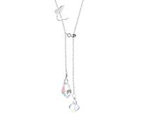 GGYTMQL 925 Tassel Butterfly Necklace Pendant Christmas Jewelry for Women Wedding Choker