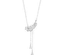 GGYTMQL 925 Tassel Crystal Water Drop Pendant Choker Necklace for Women Wedding Jewelry