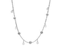 GGYTMQL 925 Tassel Round Bead Choker Necklace for Women Wedding Party Jewelry Accessories