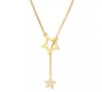 GGYTMQL 925 Tassel Star Bead Charm pendent Necklace Elegant Link Chain Party Jewelry for Women