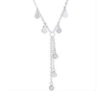 GGYTMQL 925 Tassel Zircon Round Bead Charm Necklaces for Women Choker collares Party Jewelry