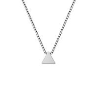 GGYTMQL 925 Triangle Necklace Female Small Fresh Geometric Triangle Pendant Necklace for Women Jewelry