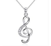 GGYTMQL 925 Zircon Note Necklaces Pendant Jewelry Necklace for Women