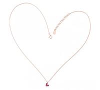 GGYTMQL 925 Zircon red Heart Charm Pendant Choker Statement Necklace Wedding Jewelry for Women