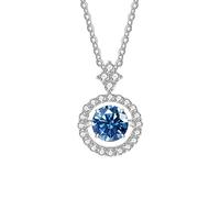 GGYTMQL Accessories 1ct Round Cut Moissanite Necklace for Women D Color Diamond Necklace Moissanite Pendant for Women