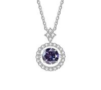 GGYTMQL Accessories 1ct Round Cut Moissanite Necklace for Women D Color Diamond Necklace Moissanite Pendant for Women