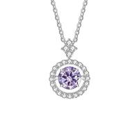 GGYTMQL Accessories 1ct Round Cut Moissanite Necklace for Women D Color Diamond Necklace Moissanite Pendant for Women