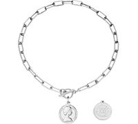 GGYTMQL Accessories 925 Sterling Silver Coin Toggle Necklace For Women, Vintage Sun Pendant Toggle Necklaces - Sun Star Coin Long Choker Chain, Punk Thick Chain Coin Pendant Necklace