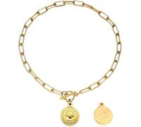 GGYTMQL Accessories 925 Sterling Silver Coin Toggle Necklace For Women, Vintage Sun Pendant Toggle Necklaces - Sun Star Coin Long Choker Chain, Punk Thick Chain Coin Pendant Necklace