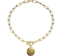GGYTMQL Accessories 925 Sterling Silver Coin Toggle Necklace For Women, Vintage Sun Pendant Toggle Necklaces - Sun Star Coin Long Choker Chain, Punk Thick Chain Coin Pendant Necklace