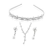 GGYTMQL Adjustable Necklace Bridal Tiara Necklace Bride Wedding Womens Jewelry Sets