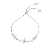 GGYTMQL Alloy women's bracelet, fashion and sparkle, inlaid zircon eight-pointed star lucky bracelet.