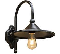 GGYTMQL American Industrial Wall Lamp Gooseneck Outdoor Waterproof Wall Sconce Retro Antique Die-cast Aluminum Fixture Black Matte Finish E27 Socket Farmhouse Barn Lighting for Porch Garage Light