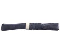 GGYTMQL Aqua Master 20mm Widens to 24mm Dark Blue Leather Watch Band Strap With Stainless Steel Deployment Clasp