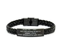 GGYTMQL Art Collecting Unique Gifts Braided Leather Bracelet from Friends to Family - Christmas, Small, Leather, no gemstone