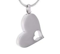 GGYTMQL Ashes Stainless Steel Cross 316L Stainless Steel Carved Virgin Heart Cremation Pendant with Human Ashes/Pet Souvenir to Commemorate The Female Urn