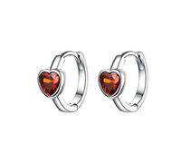 GGYTMQL Authentic 925 Sterling Silver Heart Cubic Zircon Hoop Earrings For Women Mini Ear Hoops Anti-allergy Girl Gits