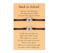 GGYTMQL Back to School Outfits First Day of School Bracelet Back to School Gifts Adjustable Mommy and Me Bracelets Cute Clay Bracelets for Mother Daughter