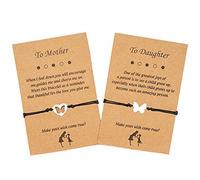 GGYTMQL Back to School Outfits First Day of School Bracelet Back to School Gifts Adjustable Mommy and Me Bracelets Cute Clay Bracelets for Mother Daughter