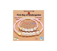 GGYTMQL Back to School Outfits First Day of School Bracelet Back to School Gifts Adjustable Mommy and Me Bracelets Cute Clay Bracelets for Mother Daughter