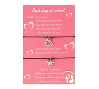 GGYTMQL Back to School Outfits First Day of School Bracelet Back to School Gifts Adjustable Mommy and Me Bracelets Cute Clay Bracelets for Mother Daughter