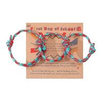GGYTMQL Back to School Outfits First Day of School Bracelet Back to School Gifts Adjustable Mommy and Me Bracelets Cute Clay Bracelets for Mother Daughter