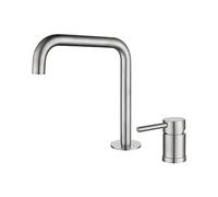 GGYTMQL Basin Faucet Bathroom Single Lever Widespread Sink Faucet Crane SUS Black Sink Faucet Hot and Cold Water Tap(Nickle 1)