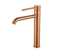 GGYTMQL Bathroom Brush Gold Lavatory Widespread Faucet hot and Cold Three Holes Sink Mixer 8 Inch Sink Faucet Black Nickel(Brush Gold)