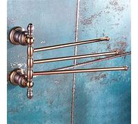 GGYTMQL Bathroom Shelves Brown Bronze Rose Gold Bathroom Hardware Set, Towel Bar, Towel Holder, Glass Storage Rack, Wall Mounted Bath Accessories Kit (Color : Double glass)