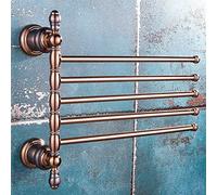 GGYTMQL Bathroom Shelves Brown Bronze Rose Gold Bathroom Hardware Set, Towel Bar, Towel Holder, Glass Storage Rack, Wall Mounted Bath Accessories Kit (Color : Double glass)