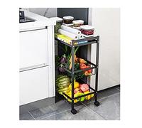 GGYTMQL Bathroom Shelves Kitchen Storage Cabinets Kitchen Crevice Storage Rack Multi-layer Trolley Fruit and Vegetable Rack Narrow Refrigerator Gap Storage Rack Shelf Kitchen Shelves (Color : Grey)