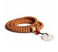 GGYTMQL Bead,Buddhist Rosary, Bodhi Beads Bracelet Small Vajra Bodhi Bracelet 108 Prayer Beads, Dainty Bodhi Dragon Scale Pattern Bracelet, Yoga Beads Bracelet,9 x 7mm