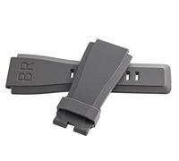 GGYTMQL Bell & Ross Original 24mm x 24mm Gray Rubber Replacement Strap