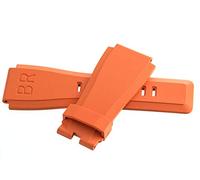 GGYTMQL Bell & Ross Original 24mm x 24mm Orange Rubber Replacement Strap