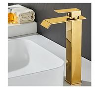 GGYTMQL Black Basin Faucets Bath Basin Mixer Faucet Bathroom Vessel Washbasin Water Mixer Taps Hot and Cold Water Mixer Tap Rose Gold(Rose Gold)