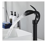 GGYTMQL Black Basin Faucets Bath Basin Mixer Faucet Bathroom Vessel Washbasin Water Mixer Taps Hot and Cold Water Mixer Tap Rose Gold(Rose Gold)