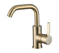GGYTMQL Black Basin Faucets Bath Basin Mixer Faucet Bathroom Vessel Washbasin Water Mixer Taps Hot and Cold Water Mixer Tap Rose Gold(Rose Gold)